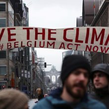 70 tūkst. žmonių Briuselyje dalyvavo demonstracijoje už klimato apsaugą