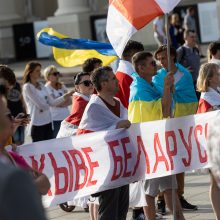 Ukrainos palaikymo mitingo dalyviai Vilniuje ragino nepasiduoti karo nuovargiui