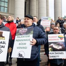 Prie Seimo 1 tūkst. pieno gamintojų reikalauja paramos, K. Navicko pasitraukimo