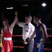 Tarptautiniame bokso mače Marijampolėje lietuviai triumfavo prieš jungtinę trijų šalių rinktinę