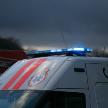 Šilutės rajone ugniagesiai gelbėjo į apsemtą ruožą įvažiavusį greitosios automobilį