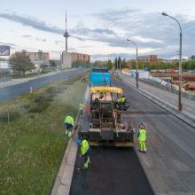 Vilniuje toliau atnaujinamas Laisvės prospektas