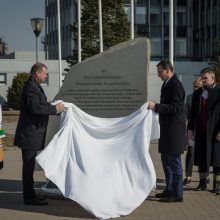 Lietuvos ir Lenkijos premjerai džiaugiasi puoselėjama L. Kaczynskio vizija