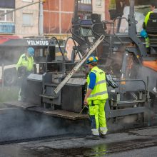 Vilniuje toliau atnaujinamas Laisvės prospektas