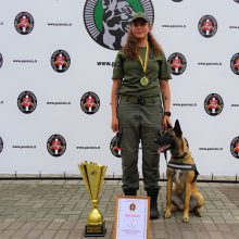 Geriausias pasieniečių šuo saugo sieną su Baltarusija Vilniaus rajone 