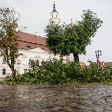 Po alinančios kaitros Kauną nuplovė liūtis, virto medžiai <span style=color:red;>(vaizdo įrašai, nuotraukos)</span>