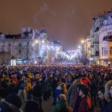 Vilnius 2020-uosius pasitiko įspūdingu muzikos, šviesų ir lazerių šou