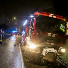 Kaune užsiliepsnojo naujai statomas daugiabutis