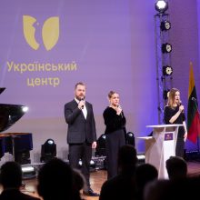 „Tikiu, kad mes grįšime“: V. Zelenskio kalba jo tautiečiams Lietuvoje suteikė vilties