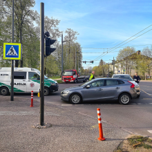 K. Petrausko gatvėje – dviejų „Volvo“ automobilių avarija