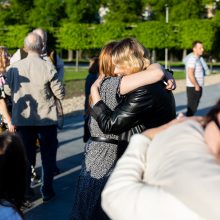 Vilniuje pagerbti žuvusieji per karą Ukrainoje, kuriama simbolinė kapavietė