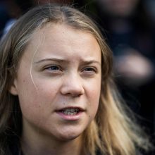 G. Thunberg apkaltinta nepaklusimu policijai protesto Švedijoje metu