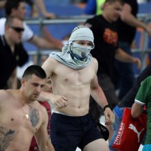 Rusijos sporto ministras pasipiktino dėl aistruolių susirėmimų per Europos čempionatą