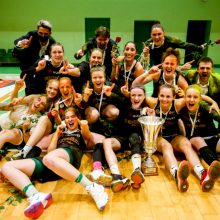 Prakeiksmas nutrauktas: Vilniaus „Kibirkšties-MRU“ krepšininkės tapo lygos čempionėmis