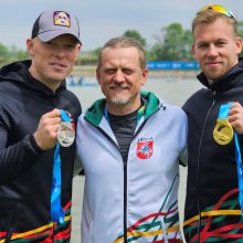 Tris medalius iškovoję Lietuvos baidarininkai pasaulio taurės varžybose užėmė 7 vietą