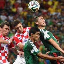 Meksikos rinktinė sutaršė kroatus ir aštuntfinalyje susikaus su olandais