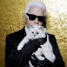 Karlas Lagerfeldas su kate Choupette 