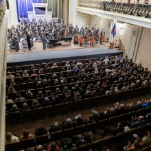 Premjerė lankėsi M. K. Čiurlionio menų mokyklos talentų koncerte Nacionalinėje filharmonijoje