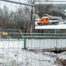 Praėjimas Trijų mergelių tiltu – jau uždarytas