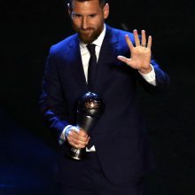 Geriausiu pasaulio futbolininku išrinktas argentinietis L. Messi