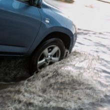 Šeštadienio vakarą Jurbarke užfiksuota katastrofinė liūtis