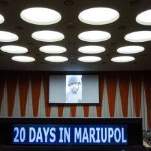 Jungtinių Tautų būstinėje parodytas dokumentinis filmas apie Mariupolio apgultį