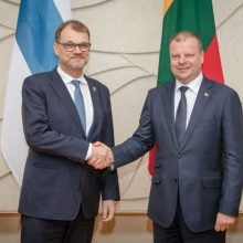 Lietuvos ir Suomijos premjerai aptarė „Rail Baltica“ projektą, „Brexit“ scenarijus