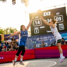 Sirgalių palaikoma moterų 3x3 krepšinio rinktinė kovas Europos žaidynėse pradėjo dviem pergalėmis