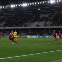 Puikiai žaidusi Lietuvos futbolo rinktinė nenusileido Vengrijai