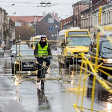 Į Kauno gatves išriedėjo keistos transporto priemonės