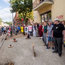 Protestas dėl medžių – su šūkiais „Kaunas kertasi!“ ir tylos minute