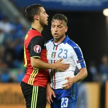 Italijos futbolininkai privertė pasiduoti Belgijos rinktinę