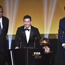 Geriausiu 2015 m. pasaulio futbolininku išrinktas L. Messi