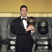 Geriausiu 2015 m. pasaulio futbolininku išrinktas L. Messi