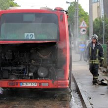 Kaune užsiliepsnojo autobusas, Kauno rajone – lengvasis automobilis