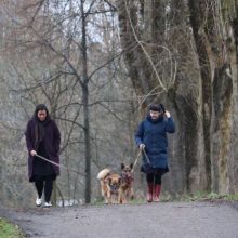 Draugo dieną Kauno pareigūnai aplankė prieglaudos keturkojus