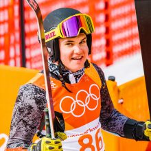 Kalnų slidininkas A. Drukarovas Pjongčango žaidynėse užėmė 59-ąją vietą