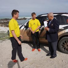 Rekordas pagerintas: V. Milius su „Porsche“ finišavo Adatos kyšulyje