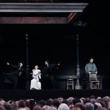 Spektaklį „Ana Karenina“ Trakuose stebėjo ir aktorė M. Bellucci