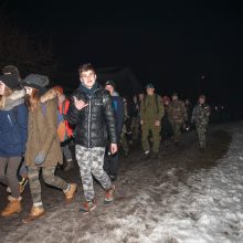 Į naktinį žygį partizanų takais leidosi daugiau nei 1,2 tūkst. žygeivių 