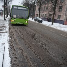 Sniegas Kaune sukėlė vairuotojų pyktį: ar bent viena gatvė nuvalyta?