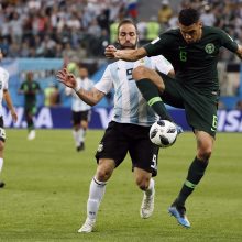 Argentinos rinktinė išplėšė kelialapį į pasaulio futbolo čempionato aštuntfinalį