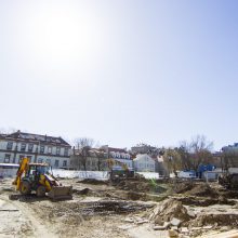 Iš buvusio Kelių policijos pastato liko statybinis laužas