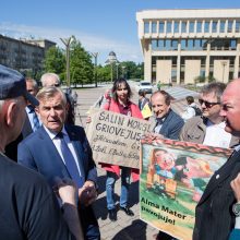 Po Seimo langais – mitingas dėl universitetų reformos