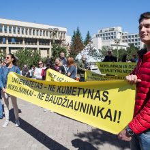 Po Seimo langais – mitingas dėl universitetų reformos