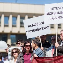 Po Seimo langais – mitingas dėl universitetų reformos