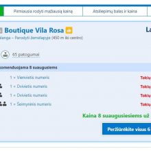 Nerealu: tikrovėje Nidoje ir Palangoje esančių viešbučių naujametės kainos šimtus kartų mažesnės – nesiekia net 200 eurų.