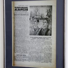 Istorija: štai taip atrodė dienraščio „Tarybinė Klaipėda“ pirmasis puslapis, kai jame darbavosi G.M.Bartašiūnienė.