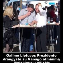 Kovos: nuotrauka, kurioje N.Puteikis atsitiktinai užfiksuotas šalia V.Titovo, dabar irgi veikiausiai taps politinės kovos prezidento rinkimuose įrankiu.