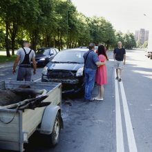 Briedis Klaipėdoje sukėlė avariją